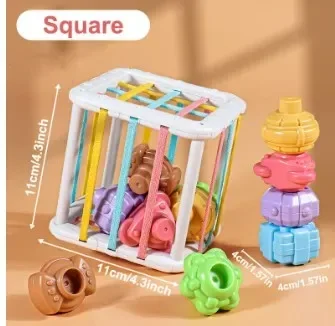 Colorful Shape Sorting Blocks Game Baby Montessori Learning Educational Toys For Children Baby Birth Baby Education Gift