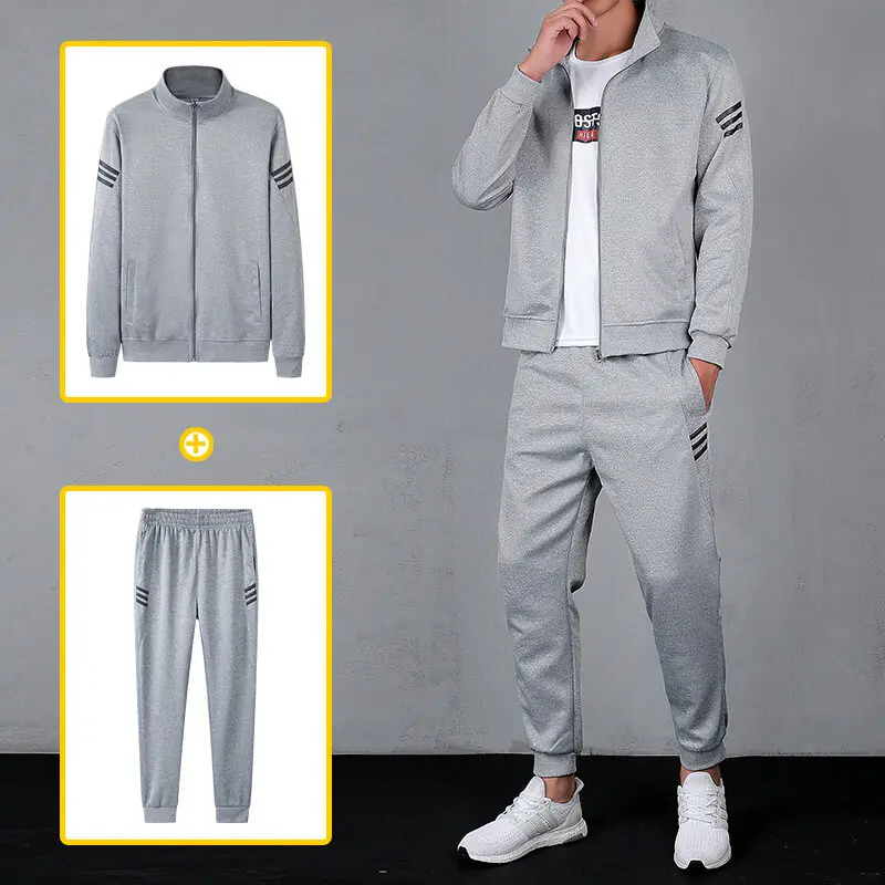 Tracksuit Men Sportswear Sets New Spring Autumn 2 Piece Sets Sports Suit Jacket+Pant Casual Sweatsuit Male Fashion Clothing mens two piece sets Men's Sets