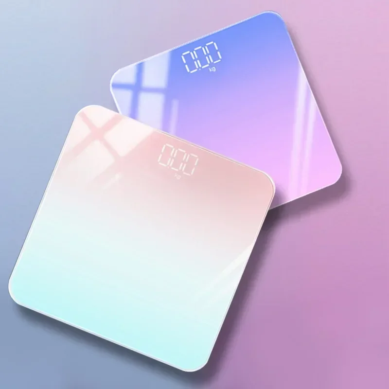 Home Fitness Essential Rechargeable Body Fat Weight Scale Gradient Design Precision Health Tracker for Adults Electronic Scale