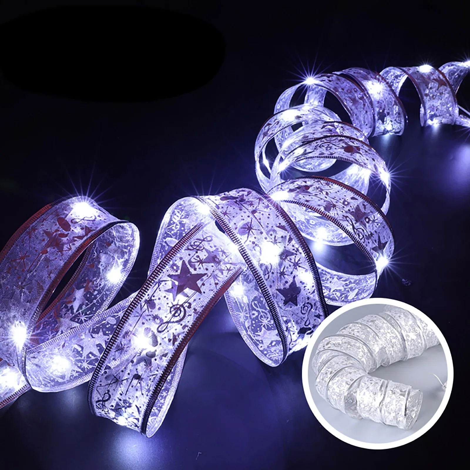 

4M Christmas Decoration LED Ribbon Fairy Lights String Christmas Tree Ornaments Xmas DIY Light String Navidad New Year 2024