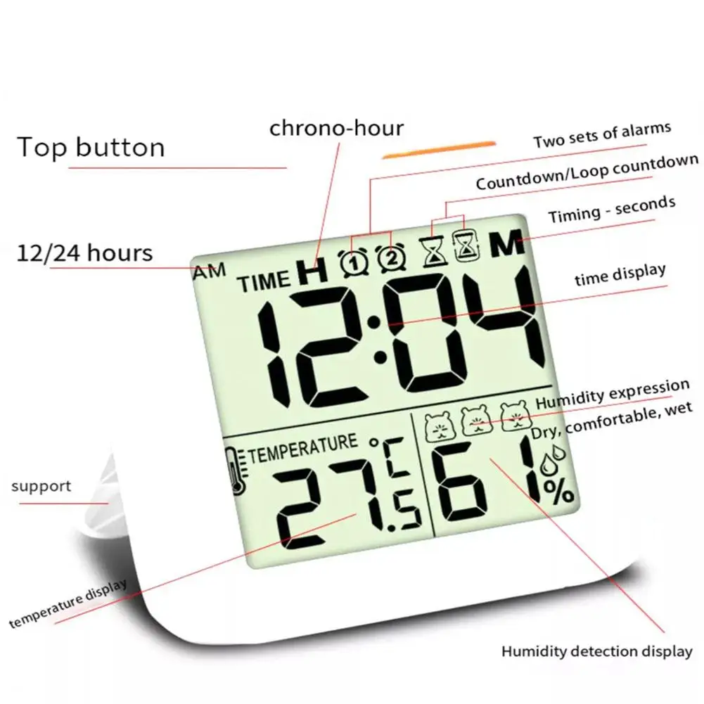 Waterproof Digital Bathroom Clock Shower Timer With Alarm Clocks For Cooking Shower Makeup Timer Function New Backlight Clocks 2