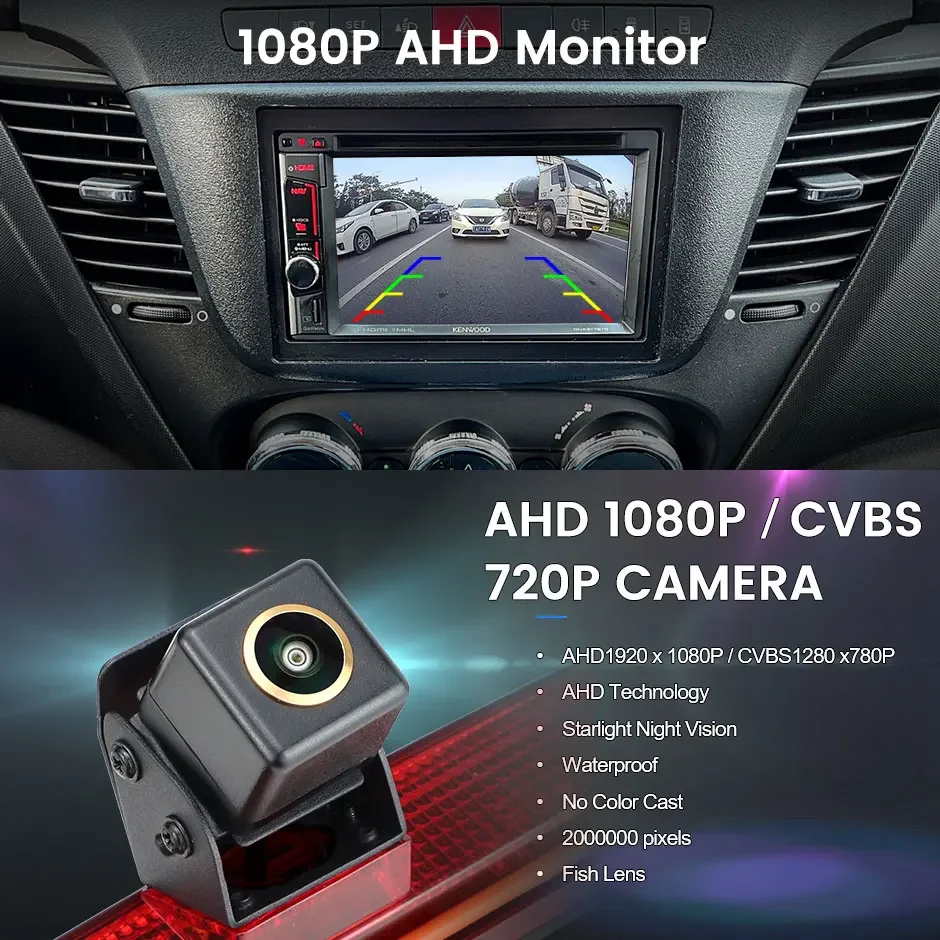 Transporter Van Night Vision HD Reverse Camera, Car Third Roof Top - View #11