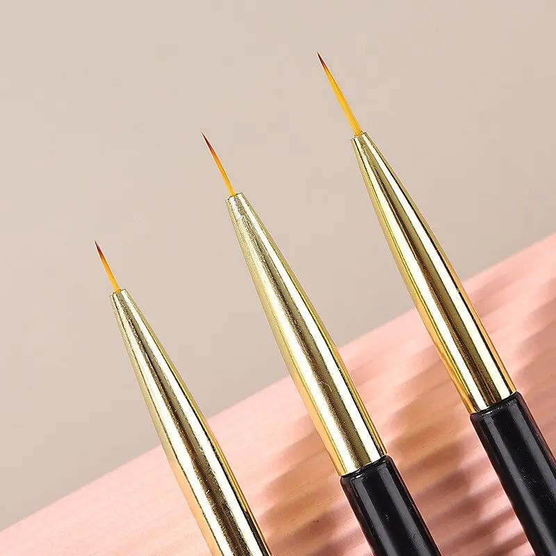 3-teiliges Maniküre-Pinsel-Set, Dual-Use Gel-Gradient-Pinsel, ultradünner Linienzeichnungsstift, Dual-End Nail Art Design Malwerkzeuge – Detail 3