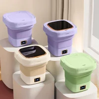 Electric Portable Mini Folding Washing Machine Baby Clothes Underwear Washing Machine And Dryer 2