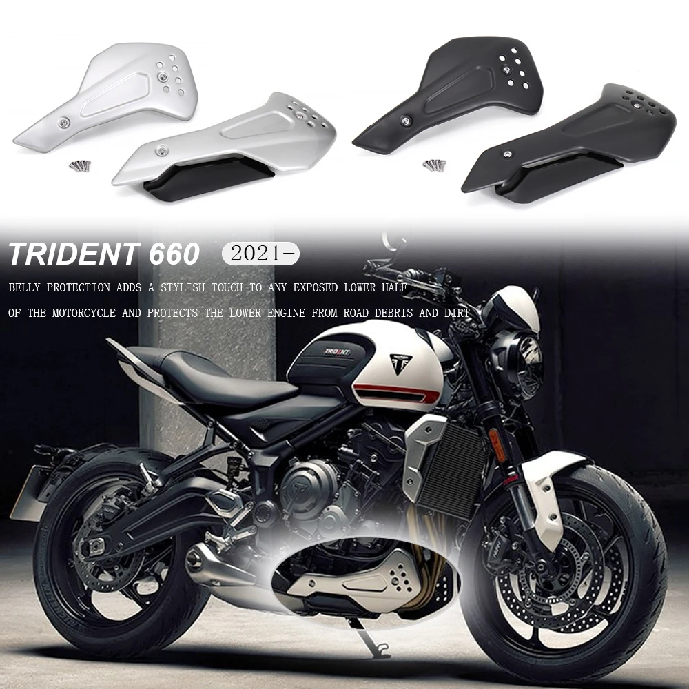 

2021 For Trident 660 Motorcycle Accessories Windshield Windscreen Deflector Side Engine Belly Protection Plates Lower Fairing