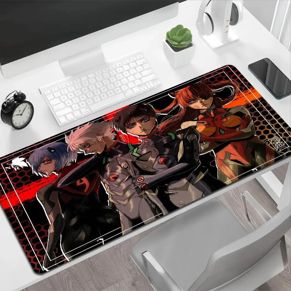 

Anime E-Evangelions Playmat Rubber Mouse Pads New Models Surface Deskmat Manga Accessories Maudpad Japanese Mat 90x40 Mousepepad