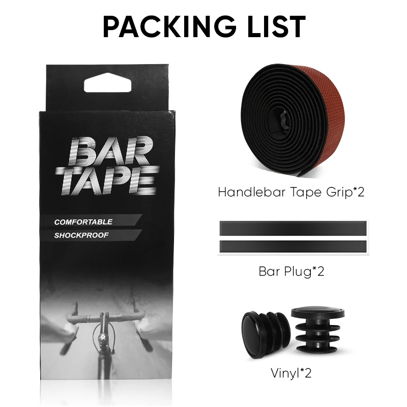 Bike Handlebar Tape Bicycle Handlebar Strap Shock Absorbing Anti-slip PU + EVA Road Bike Bar Tape Bicycles Accessories