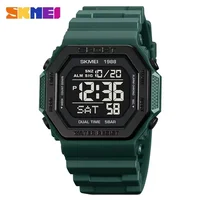 Skmei Mens Military Countdown Chrono Wristwatch 5Bar Waterproof Alarm Clock Reloj Hombre Back Light Digital Sport Watches 1988 1