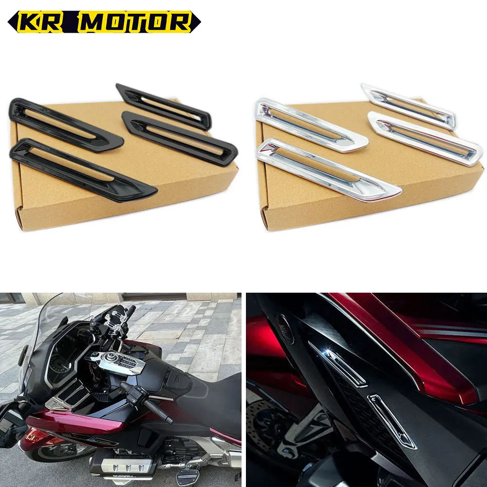 

For Honda Goldwing GL1800 Motorcycle Chrome Radiator Slot Vent Trim Cover Accessories Fit Gold Wing GL 1800 Tour DCT F6B 2018-23