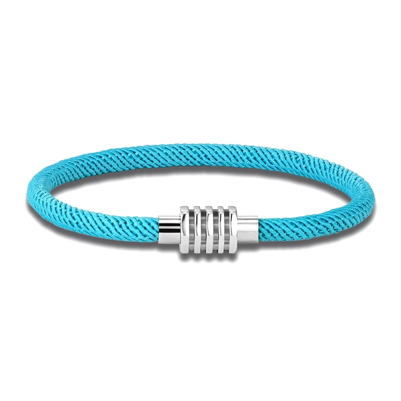 MKENDN Männer Frauen Edelstahl Magnetschnalle 100 % wasserdicht Schnur Seil Wickelarmband Unisex handgefertigtes Surfer Strand Armband – Detail 16