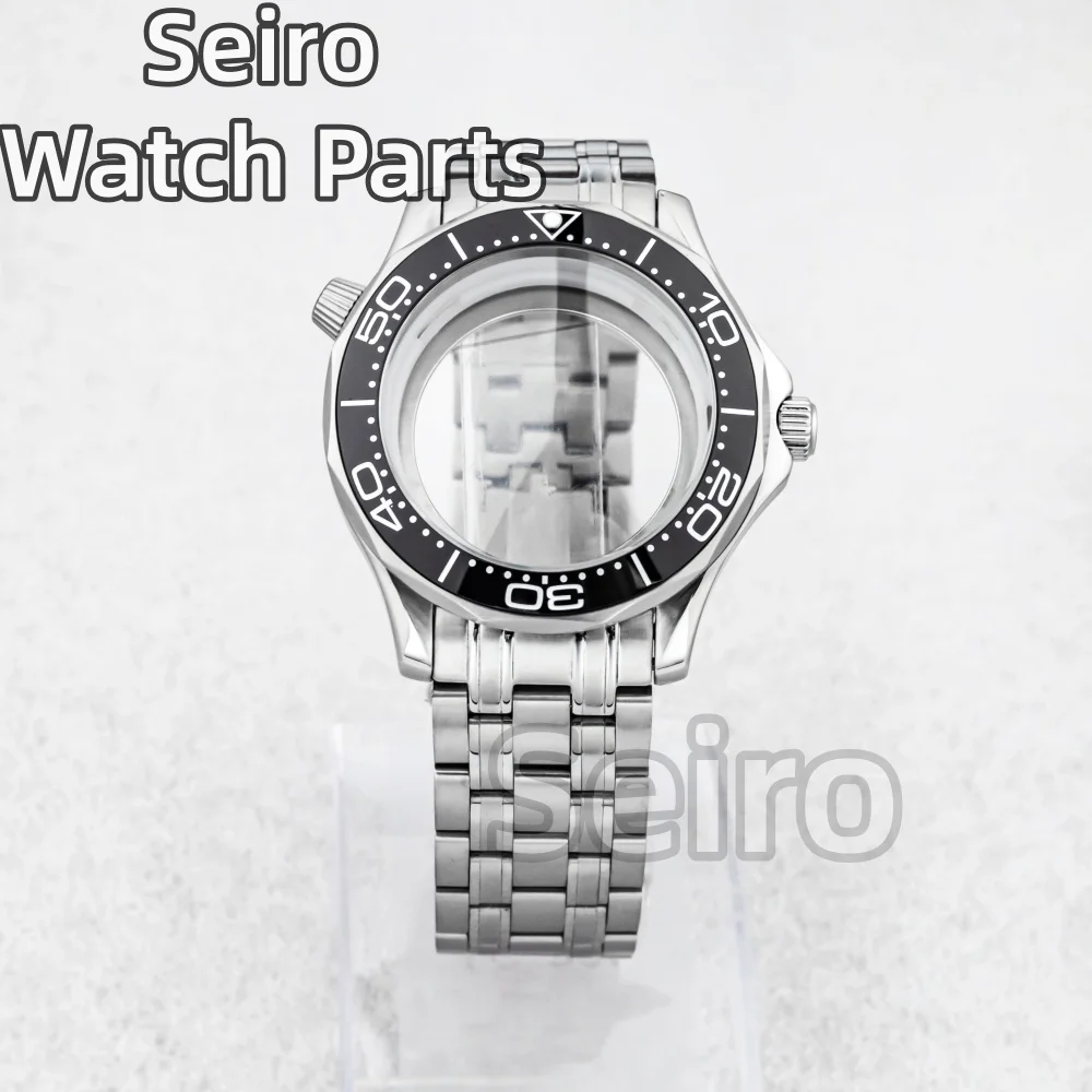 Waterproof 41mm Stainless Steel Watch Case with Transparent Back and 31mm Dial