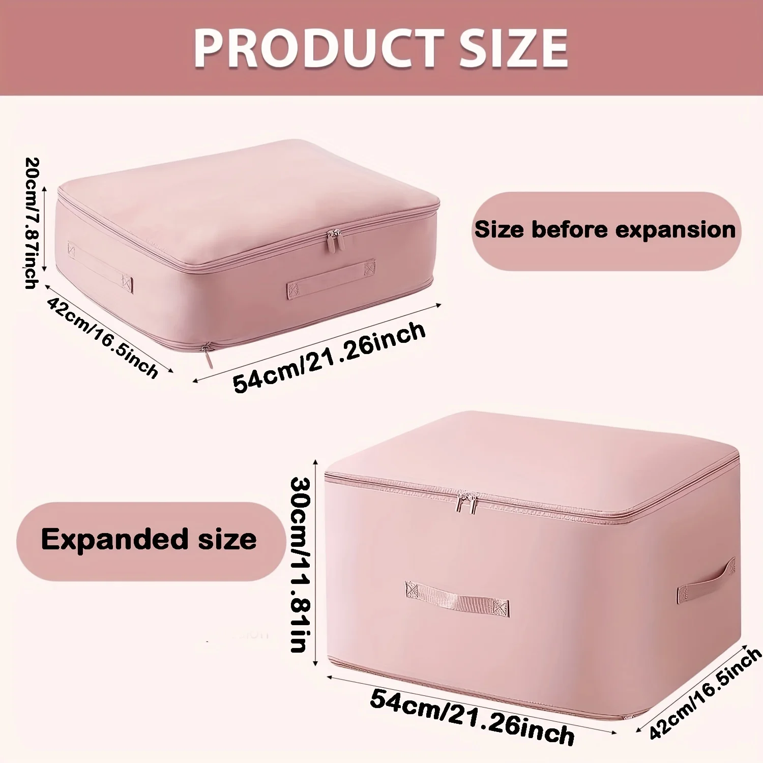 Polyester Vacuum Compression Storage Bags for Clothes Reusable Travel Organizer with Double Zipper Large Capacity Garment Bag