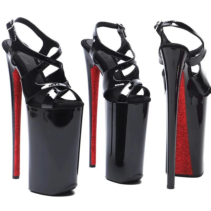 

LAIJIANJINXIA New 26CM/10inches PU Upper Sexy Exotic High Heel Platform Party Sandals Pole Dance Shoes Model Shows Sandals 011