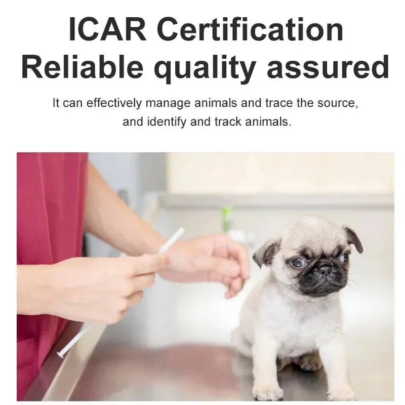 Pet Microchip 134.2KHz Animal Syringe EM4305 ID Chip ISO11784/11785 FDX-B Animal Injection Microchip 20pcs For Dog Cat pet microchip syringe