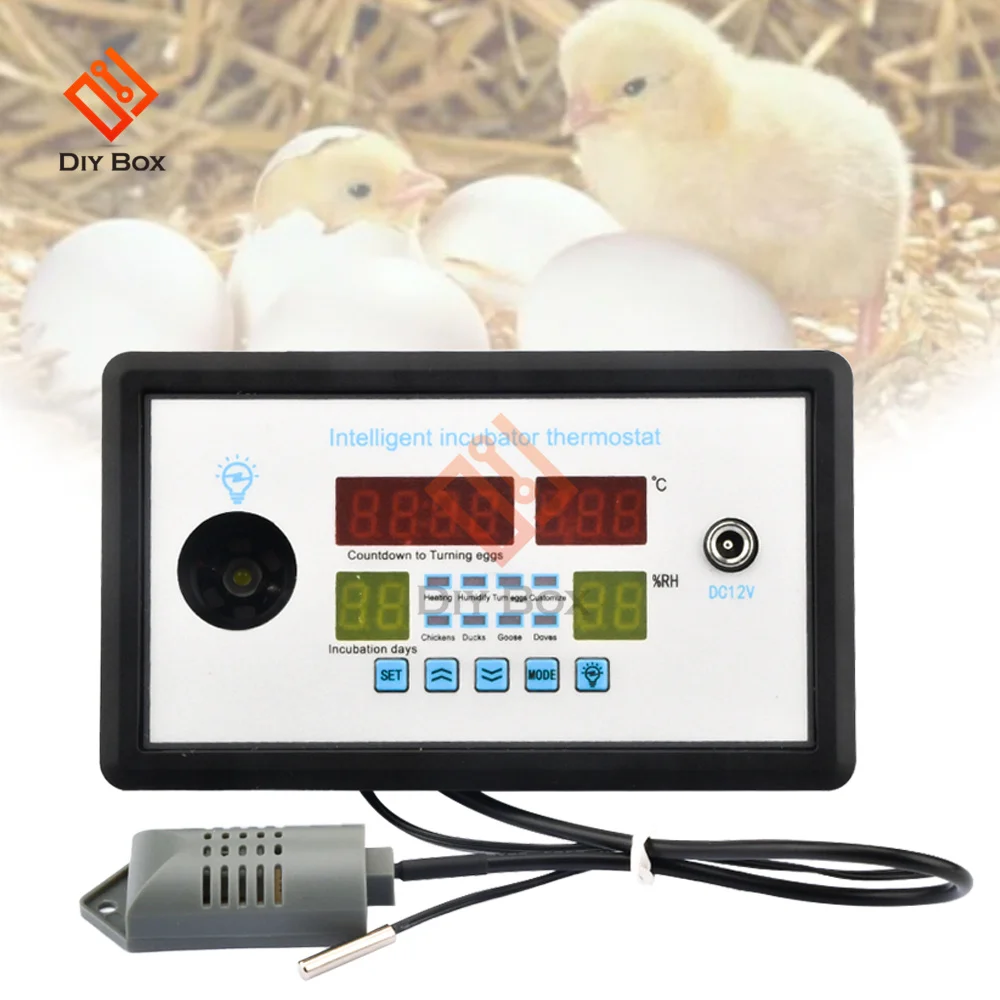 

Thermostat Digital ZFX-W9002 W9005 Thermostat Temperature Humidity Control Incubator 360 Automatic Egg Turning 12V/220V