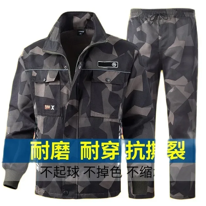 

Construction For Equipment Repair Welding Automobile Coat Men Single Workshop Wear-resistant Camouflage Suit