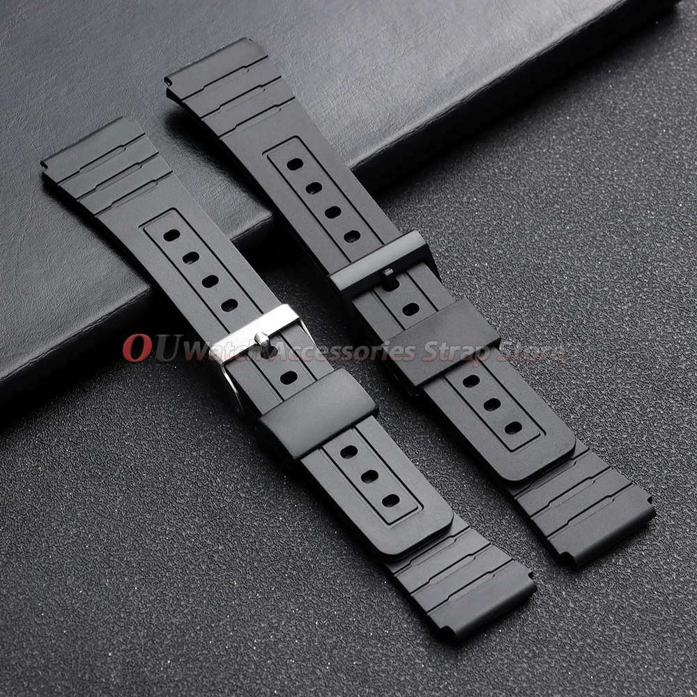 Versatile Silicone Rubber Watch Strap, Multiple Sizes Available