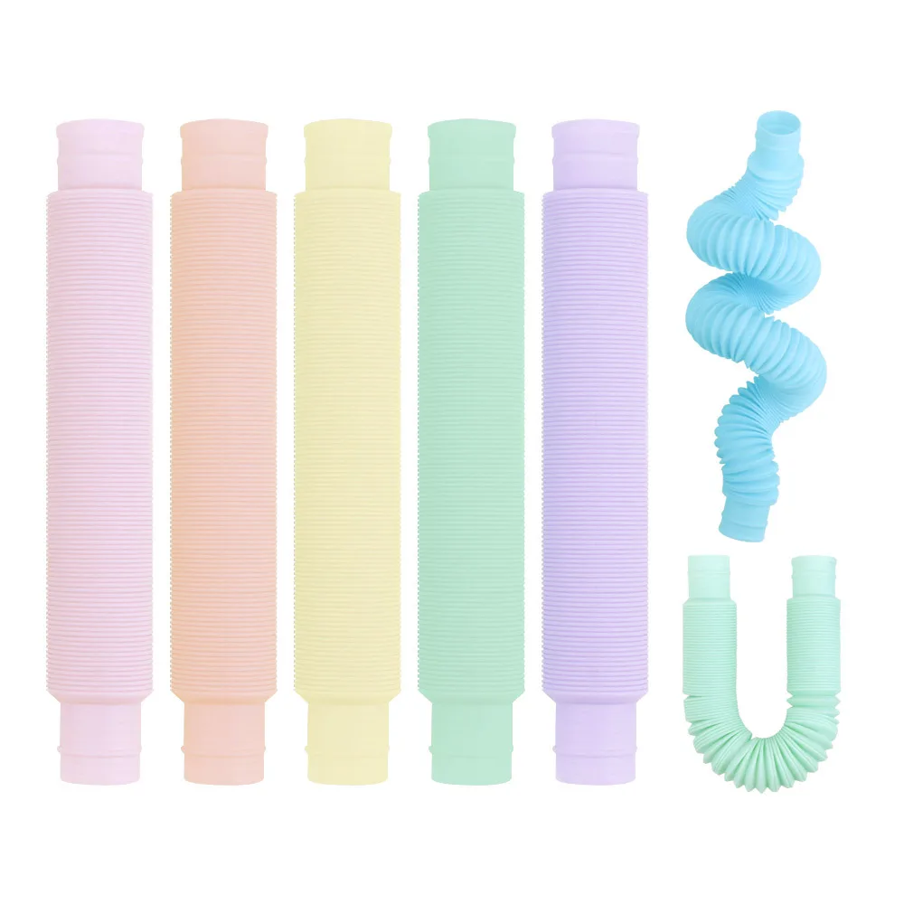 6/12PCS Pop Tubes Sensory Toys Diameter 1.9cm Stress Relief For Kids Adults