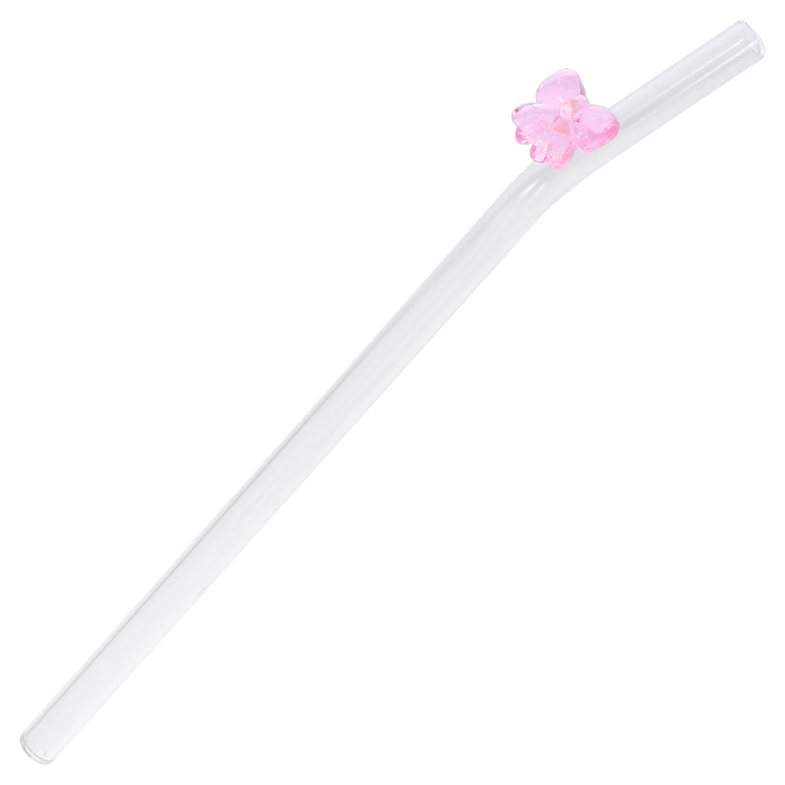 Bowknot Glass Straw Reusable Bowknot Glass Straw Drinking