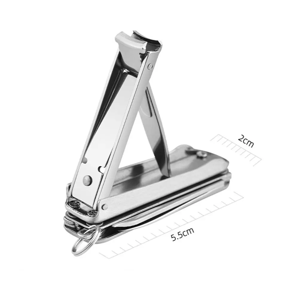 Steel Home with Keychain Holder Nail file Travel Folding Nail Clippers Nail Trimming Tool Nail Scissor Toenail Tweezers