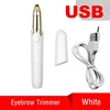 Electric Eyebrow Trimmer Usb Rechargeable Eye Brow Epilator Women Mini Soft Shaper Shaver Painless Razor Facial Hair Remover 5