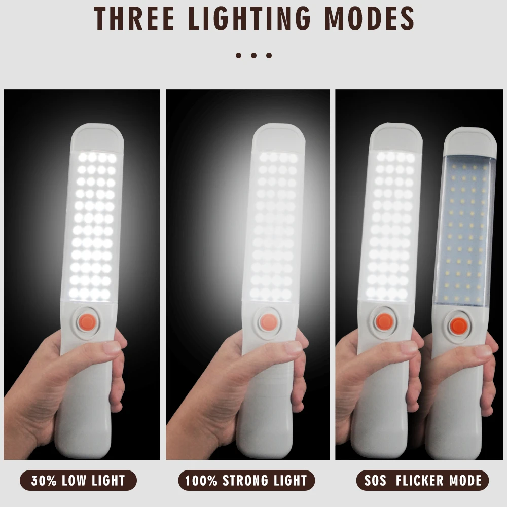 Handheld Emergency Flashlight Tent Light Magnetic Emergency Evacuation Light Rechargeable Outdoor Camping Lamp with SOS Mode