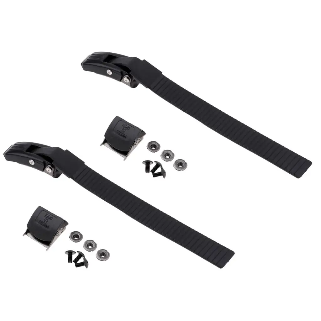 2 Sets Replacement Inline Roller Skate Shoes Strap with Clamp And Screws Nut for Skating Shoes Straps