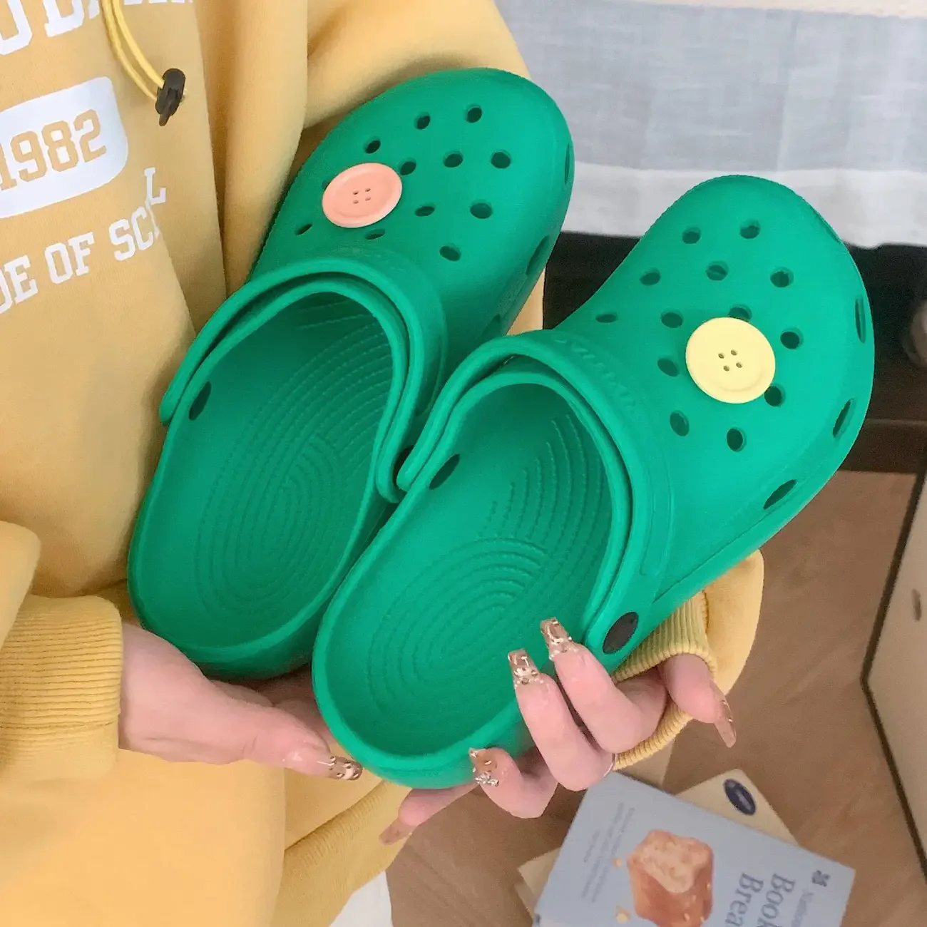 Casual Women  Cartoon Star Cat Colorblocking Slippers Sandals Mop Thick Bottom Increase Non-slip EVA Hollow Shoes Breathable 5