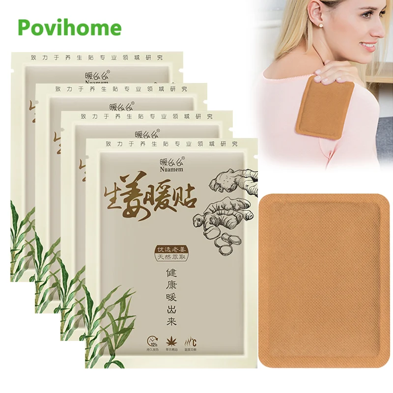 

4Pcs Ginger Warming Patch Period Pain Relief Self-Heating Adhesive Plaster Warm Waist Abdomen Back Stickers Health for Women