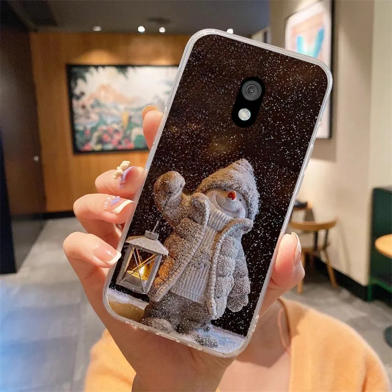 Christmas-Themed Clear Soft Silicone TPU Phone Cover