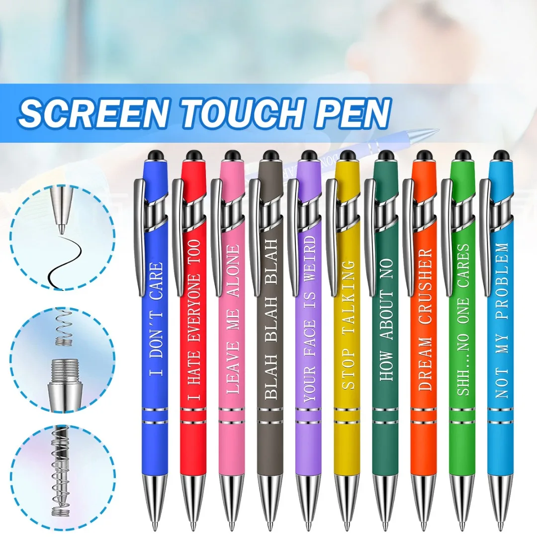 Office Pens Funny Ballpoint Pens Motivational Pens Quotes Pen Vibrant Pens  Black Ink 5Pcs - AliExpress