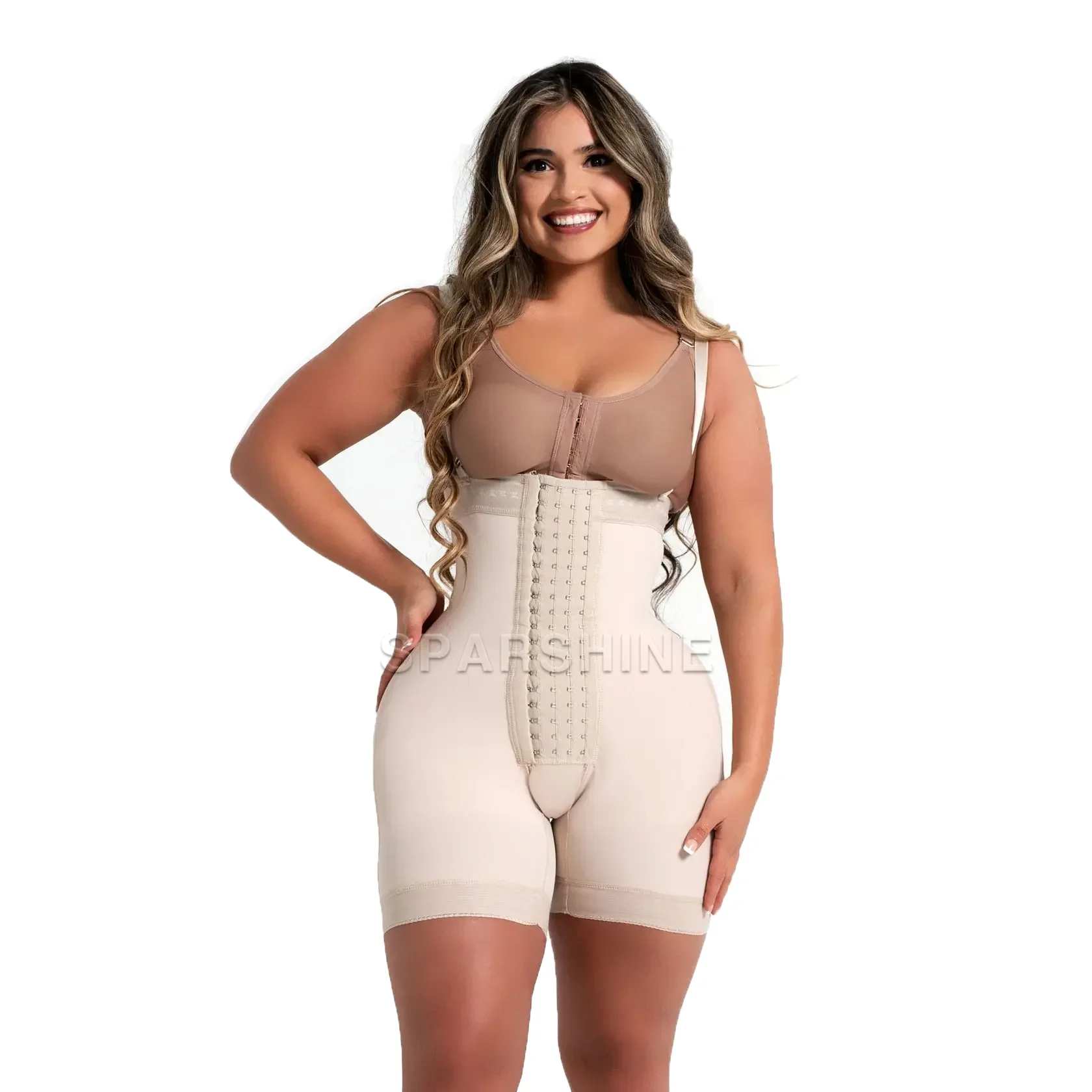 High Double Compression Slimming Garment Abdomen Control Butt Lifter Adjustable Bodysuit Flat Belly Shapewear