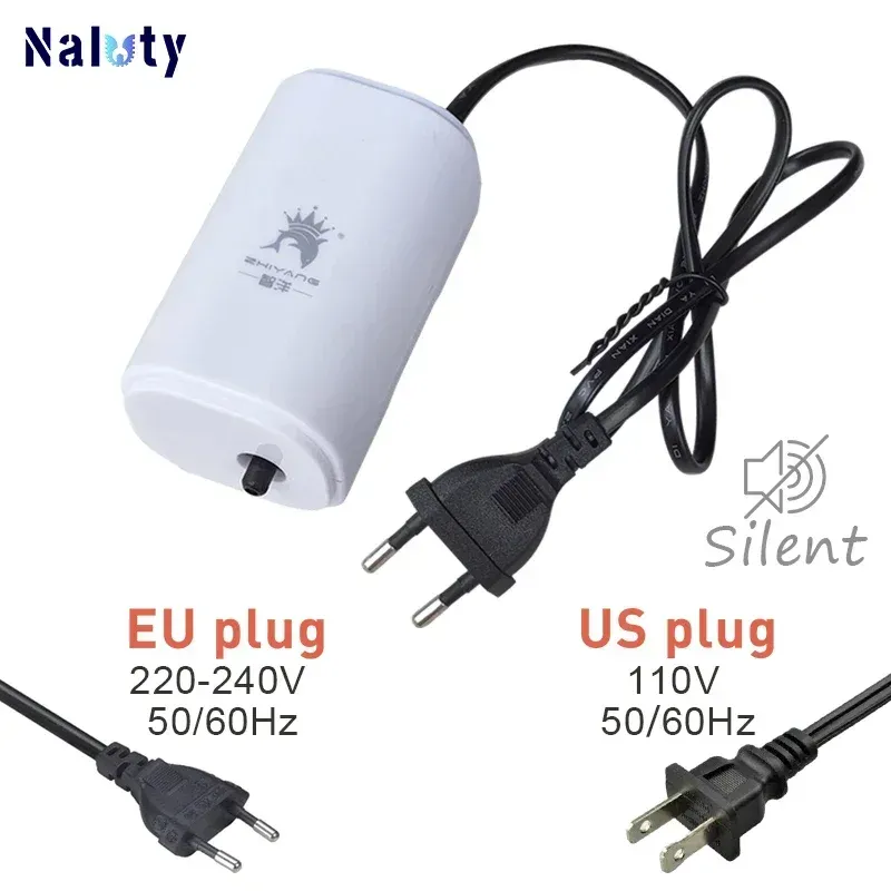 Ultra Silent 3W 220V-240V Aquarium Silent Air Pump Fish Tank Mini Air Compressor 110V Oxygen Pump Aquarium Fish Tank Oxygen Pump