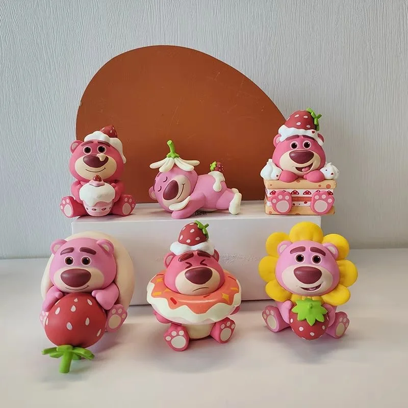 

Kawaii Action Lotso 7Cm Figure Anime Toys DIY Patch Cake Decoration Collection Doughnut Pvc Materials Gifts For Girls Children