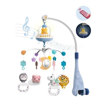 Mobile musical CPull pour bébé avec lumières, projection itude pour nourrissons, jouets télécommandés pour nouveau-nés 1
