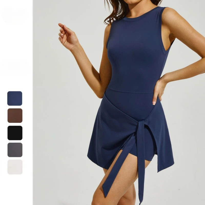 Sean Tsing Women Tennis Golf Dress Tracksuit Yoga Set Jumpsuits One Piece Workout Skirt Rompers Sportswear Gym Badminton Clothes