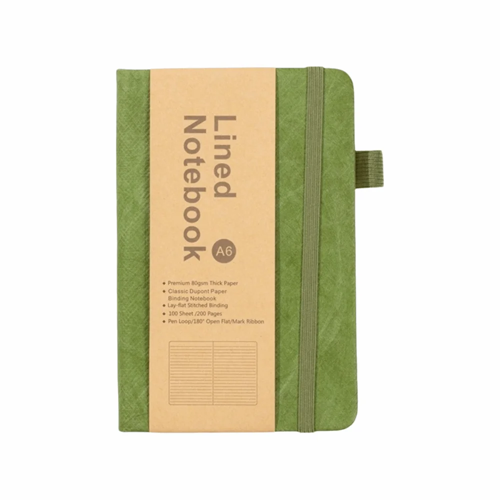 Eco-friendly Waterproof Dupont Paper Hardcover Notebook - Elegant Lined Diary Planner