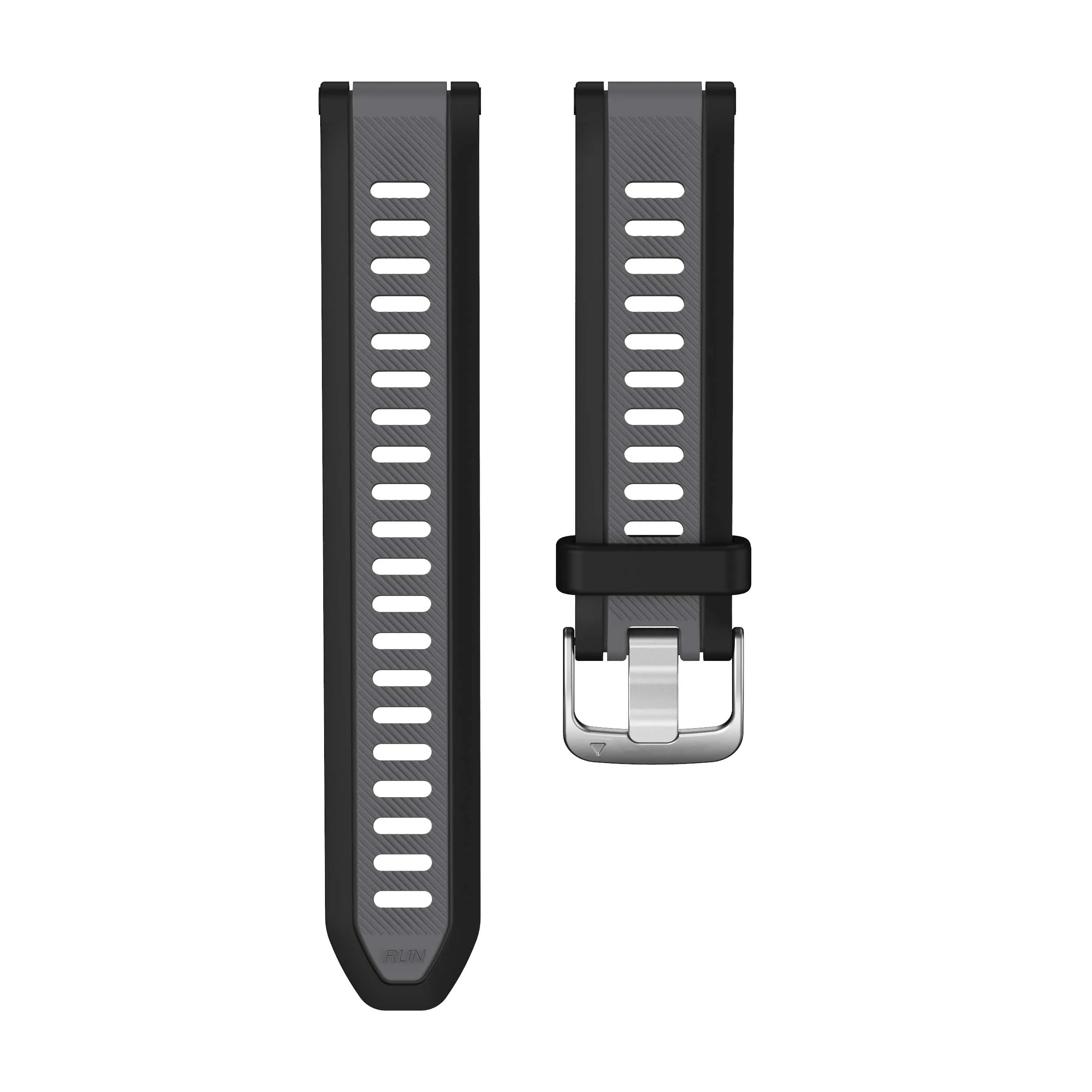 Schnellverschluss 20 mm zweifarbiges Sport-Silikonarmband für Garmin Forerunner 165 Music 245 645 55/Venu 2 Plus/Vivoactive 5 Uhrenarmband – Detail 12