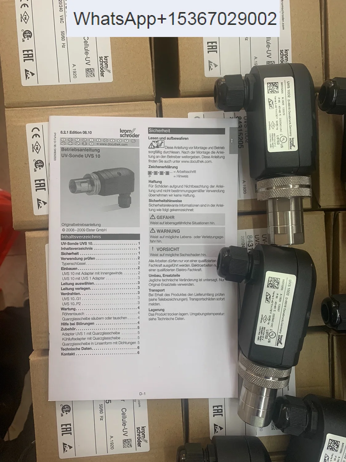 

UVS10 Flame detectors UVS10D0G1 UVS10D1G1 UVS10D2