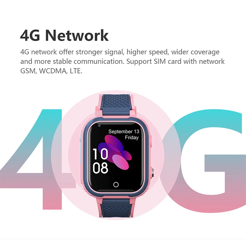 어린이 스마트 워치 전화 GPS 위치 와이파이 HD 영상 통화 SOS 통화, IP67 방수 카메라, Whatsapp 다운로드 스마트워치 LT21, 4G