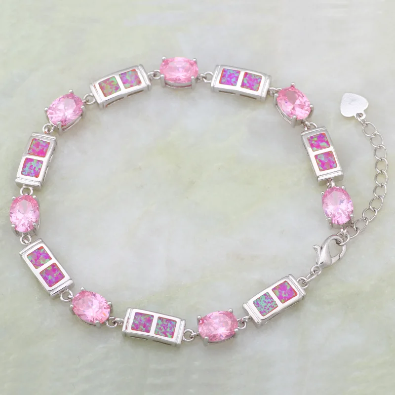 JLB258 New Arrival Multi-color Fire Opal and Colorful Zircon Concise Style Bracelet High Quality Ladies Jewelry Gift