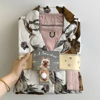 2 Piece Set Pajamas for Women Pj Sets Women 2 Piece Set Outfits 100% Cotton Pajamas for Women Loungwear Set Loose Sleep Homewear - Image 4