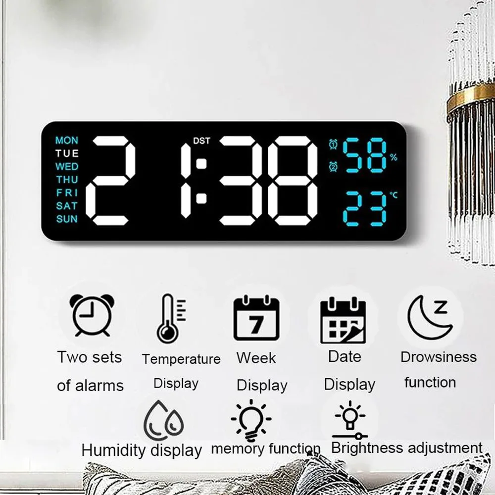 Digital LED Mirror Alarm Clock 2
