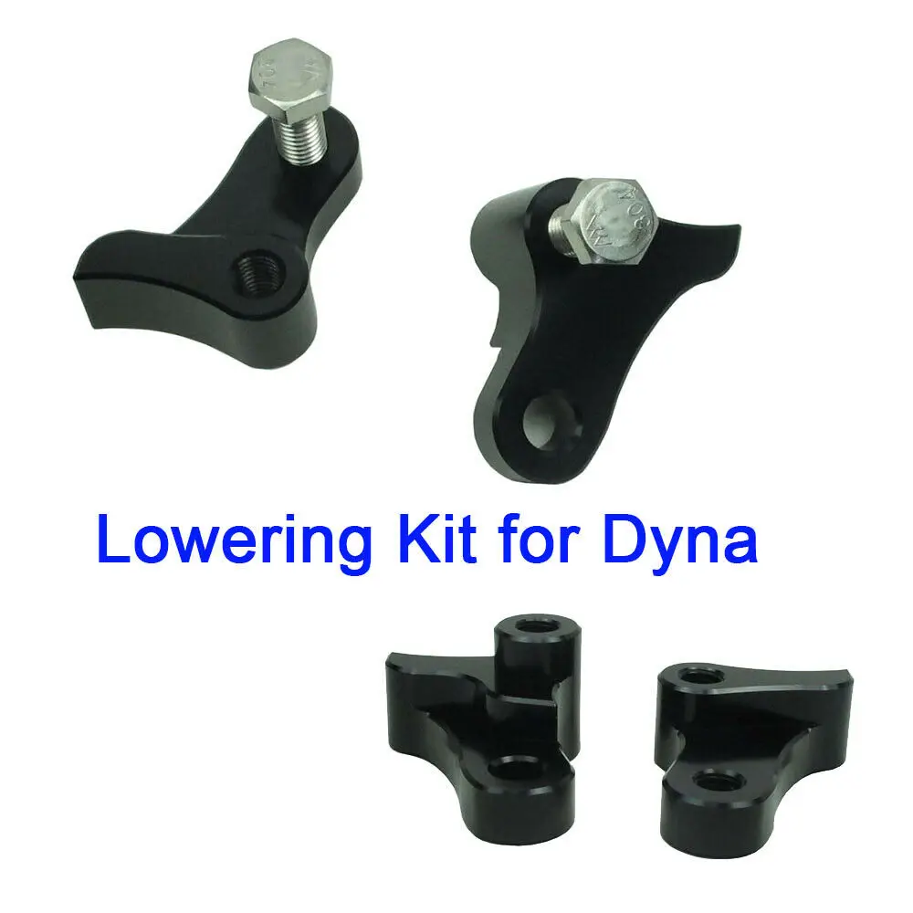 

Black Rear Adjustable Shock Lowering Bracket Kit For Harley Dyna Wide Fat Bob Street Bob FXD 2006-2017