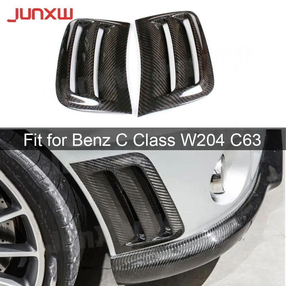 For C Class Carbon Fiber Front Bumper Side Air Vents Stickers For Benz