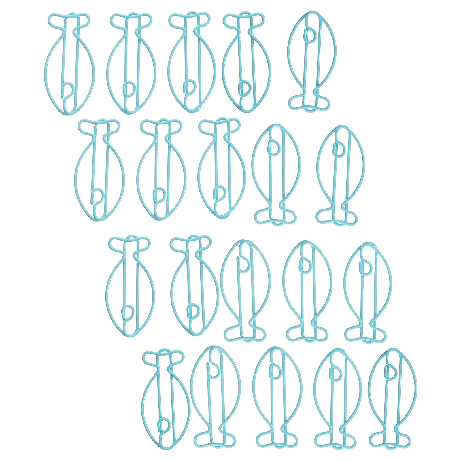 30Pcs 크리 에이 티브 물고기 종이 클립 사무실 학교 가정용 금속 장식 동물 모양의 클립 종이 정리 귀여운