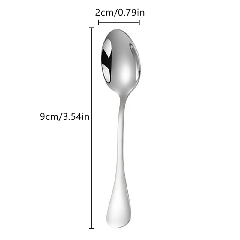 Cucchiaio da Dessert, 18cm Cucchiaio da Caffè a Fiore Cucchiaio in Acciaio Inossidabile Dorato con Manico Lungo Cucchiaio da Zucchero Cucchiaino da Tè