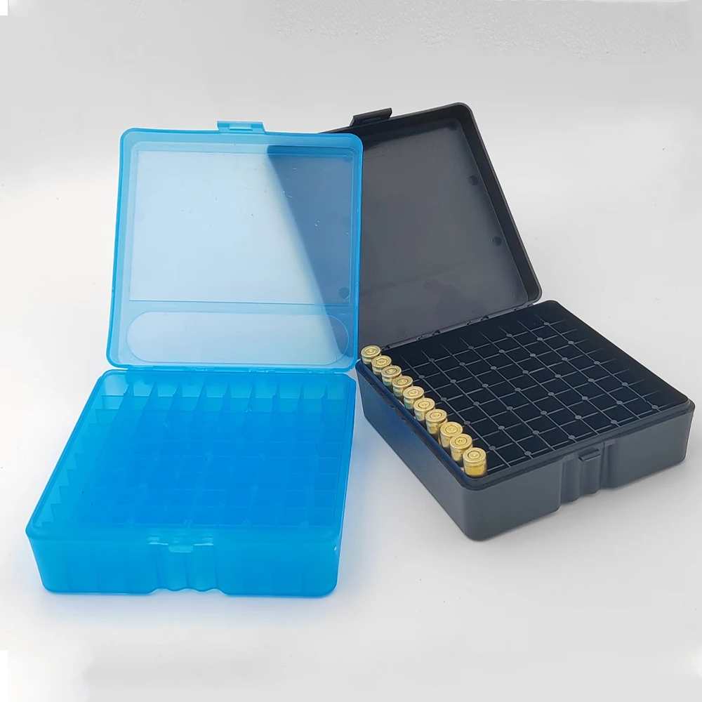100 Rounds Tactical Ammo Box Bullet Shell Holder Box Rifle Cartridge Storage Case Ammo Can .38super