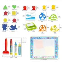 Coolplay Water Doodle Mat Coloring Drawing Mat with Reusable Magic Pens Montessori Painting Board Educational Toys Kids Gifts 2