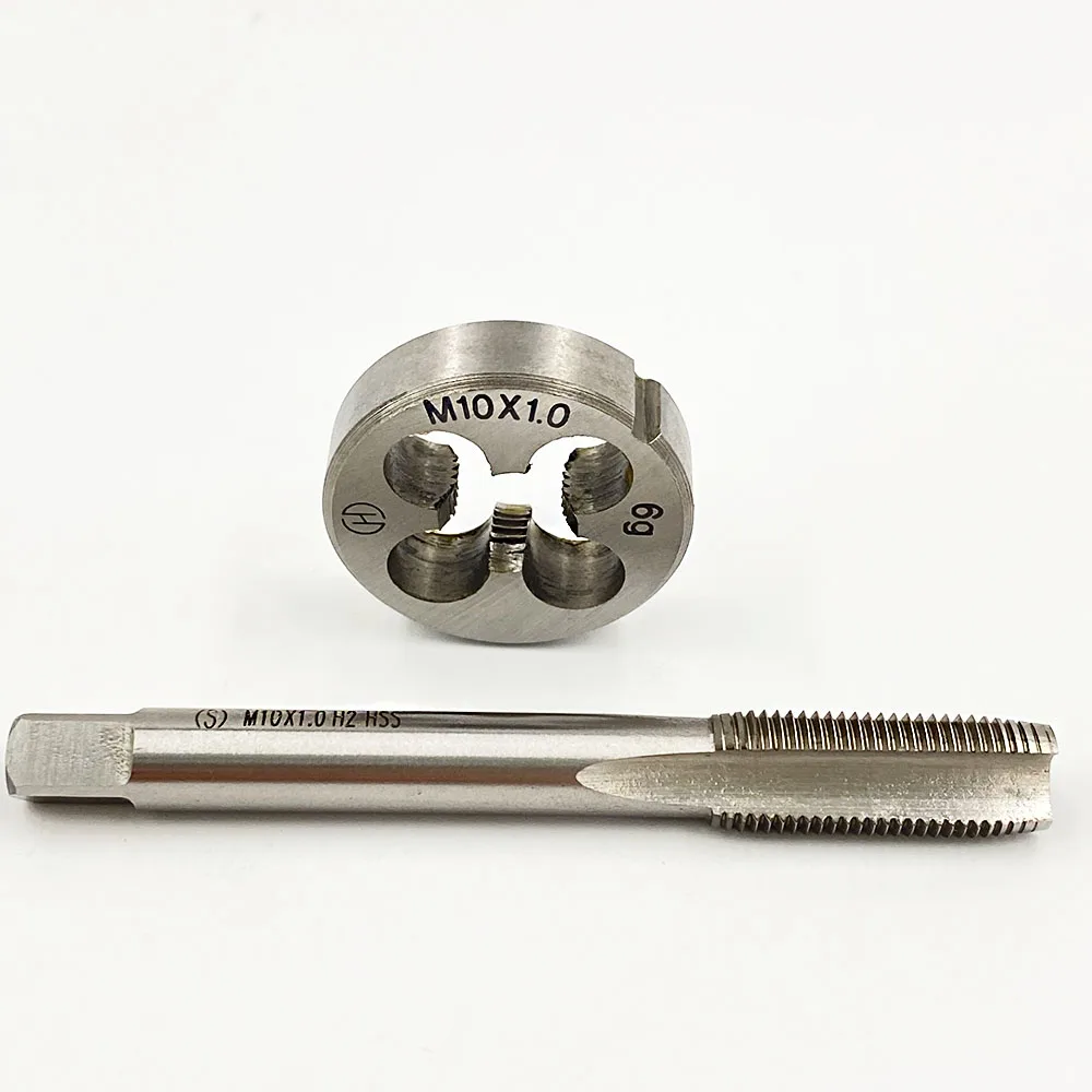 

M10 HSS Right Hand tap Round die M10x1 Metric Fine thread dies plug Screw taps suit M10X1 Machine Thread Tap Round Die